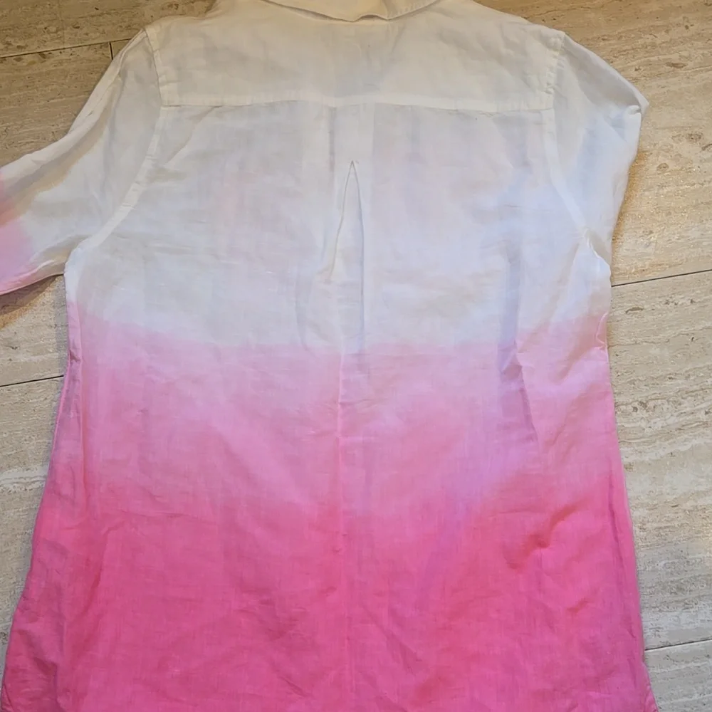 New Vineyard Vines Sweet Taffy Pink Ombre Linen Blend Lucaya Tunic - Picture 9 of 9